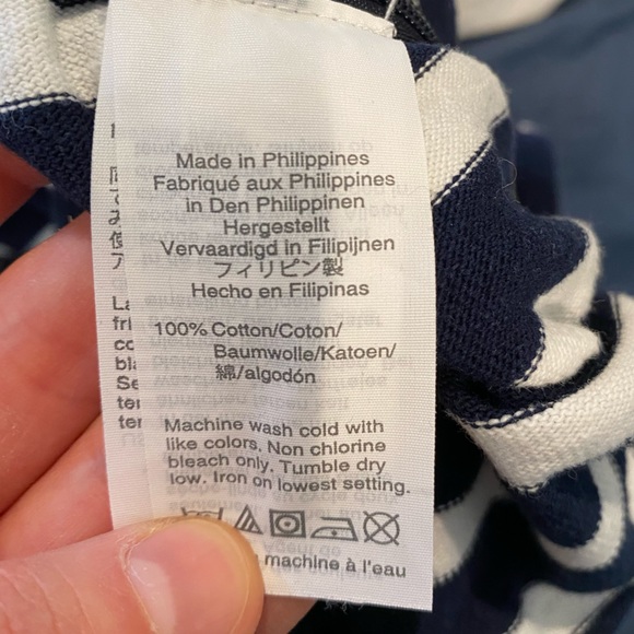 J.Crew 100% cotton striped jumpsuit size 4 - Picture 9 of 9